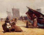 Beach Scene, Cullercoats - 温斯洛·荷默